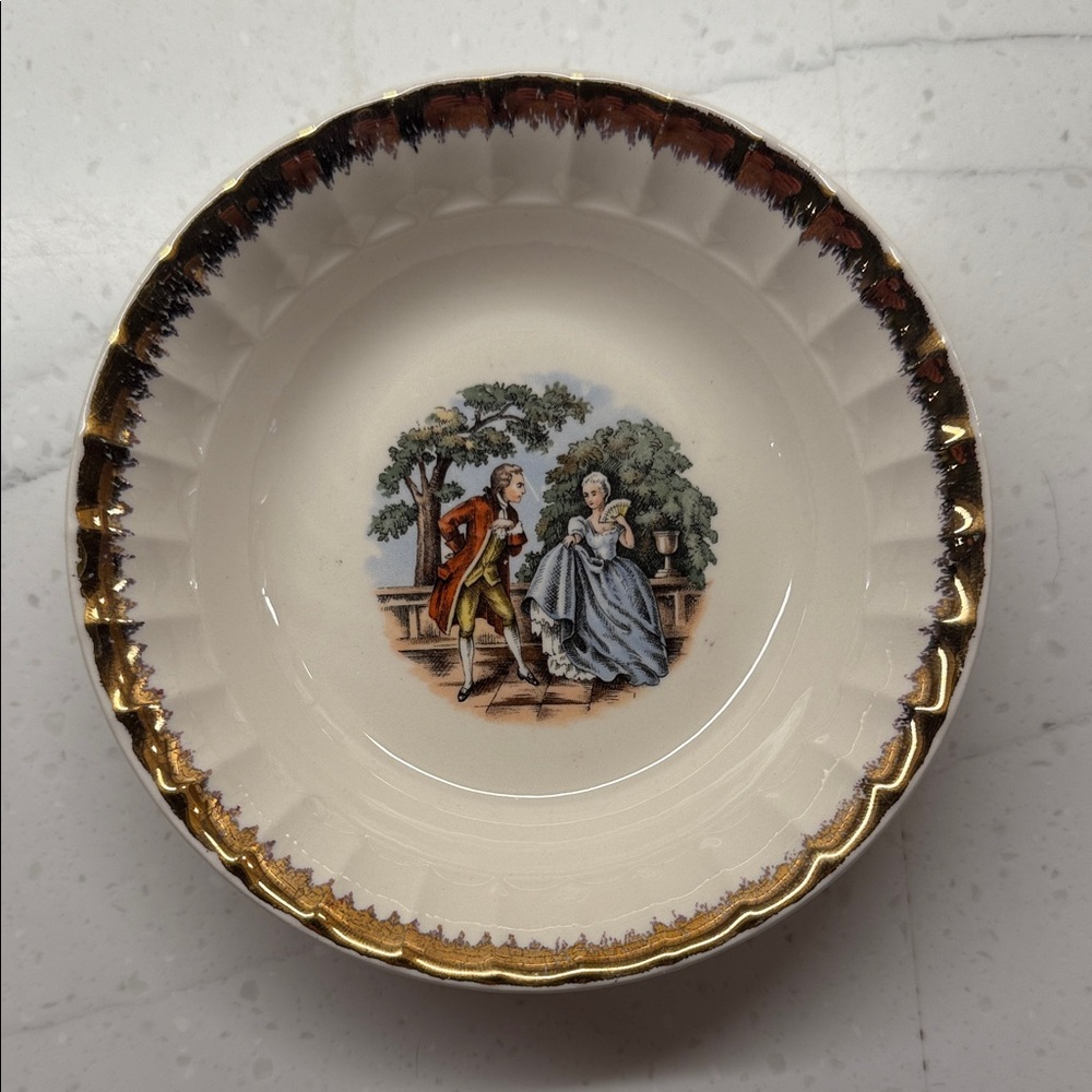 Vintage Cronin China Co. Courting Couple Berry Bowl – 5.5” [A]
